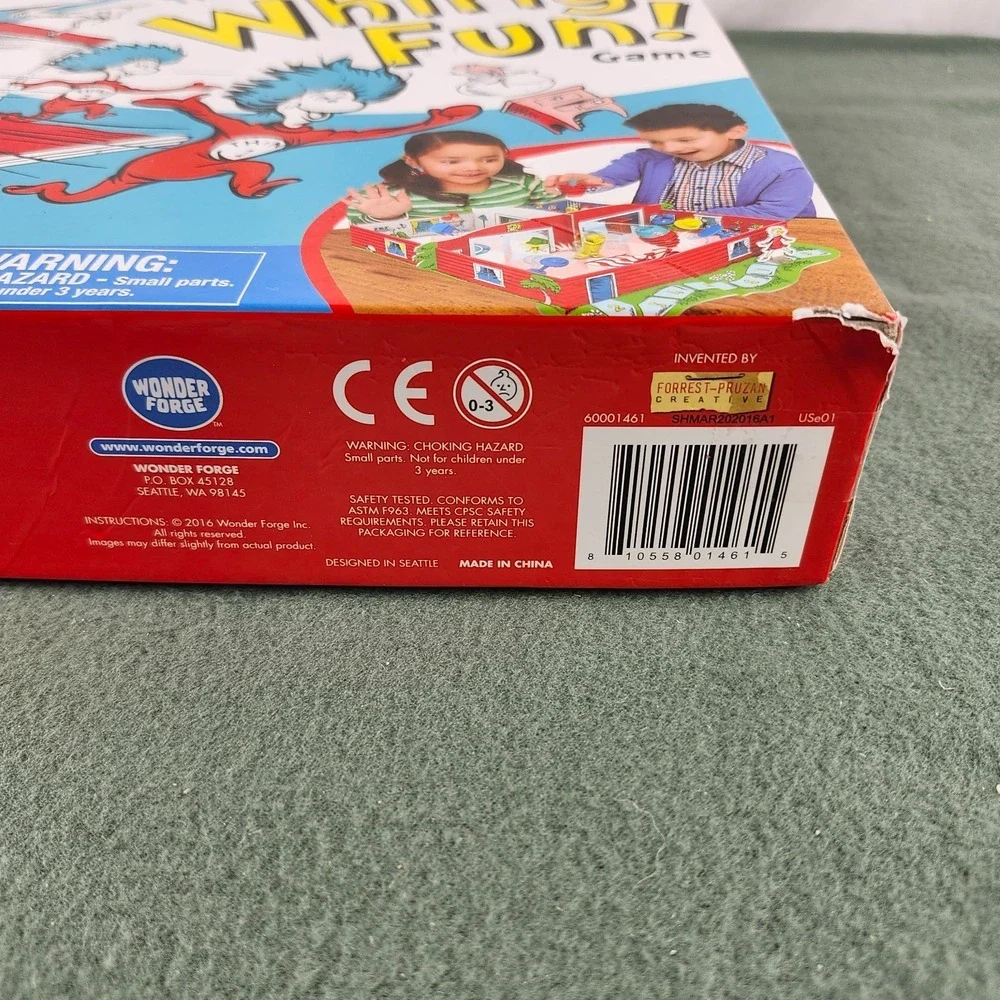 Dr. Seuss Whirly Fun Game COMPLETE Wonder Forge 2016 Kids Family Cat in the Hat